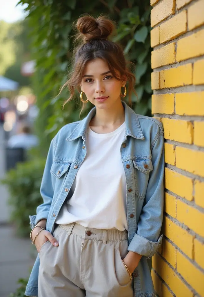 29 Haircut Ideas for Thin Hair to Boost Confidence - 24. Messy Bun