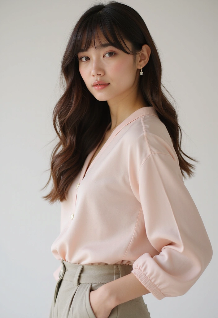 29 Haircut Wavy Hair Looks That Are In Vogue - 21. Wavy Bangs with Layers