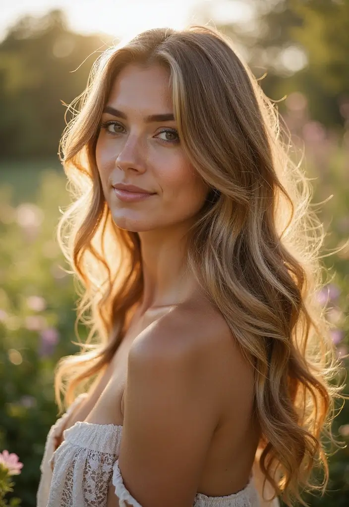 29 Haircut Wavy Hair Looks That Are In Vogue - 25. Wavy Hair with Highlights