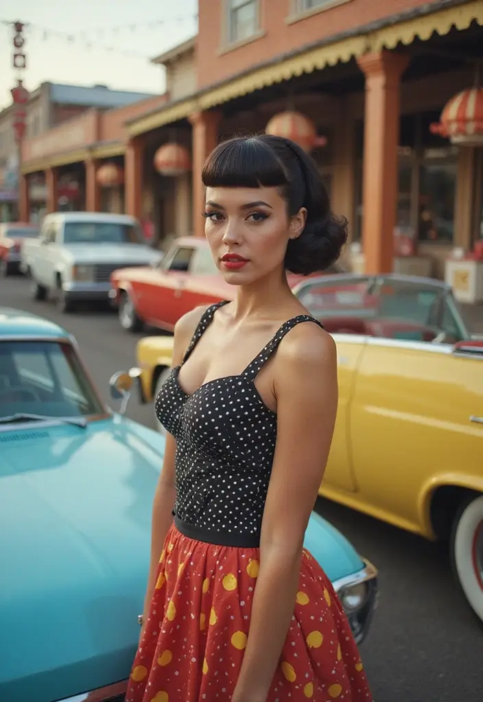 29 Hairstyles with Bangs That Frame Your Face Perfectly - 12. Pin-Up Bangs