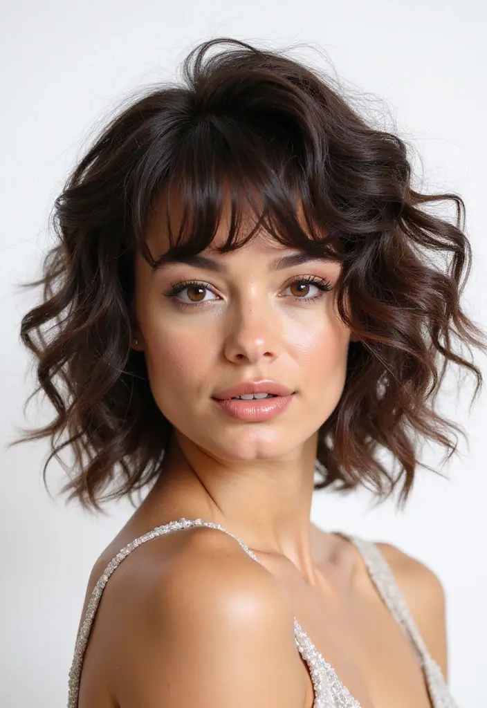 29 Hairstyles with Bangs That Frame Your Face Perfectly - 24. Twist Bangs with Curls