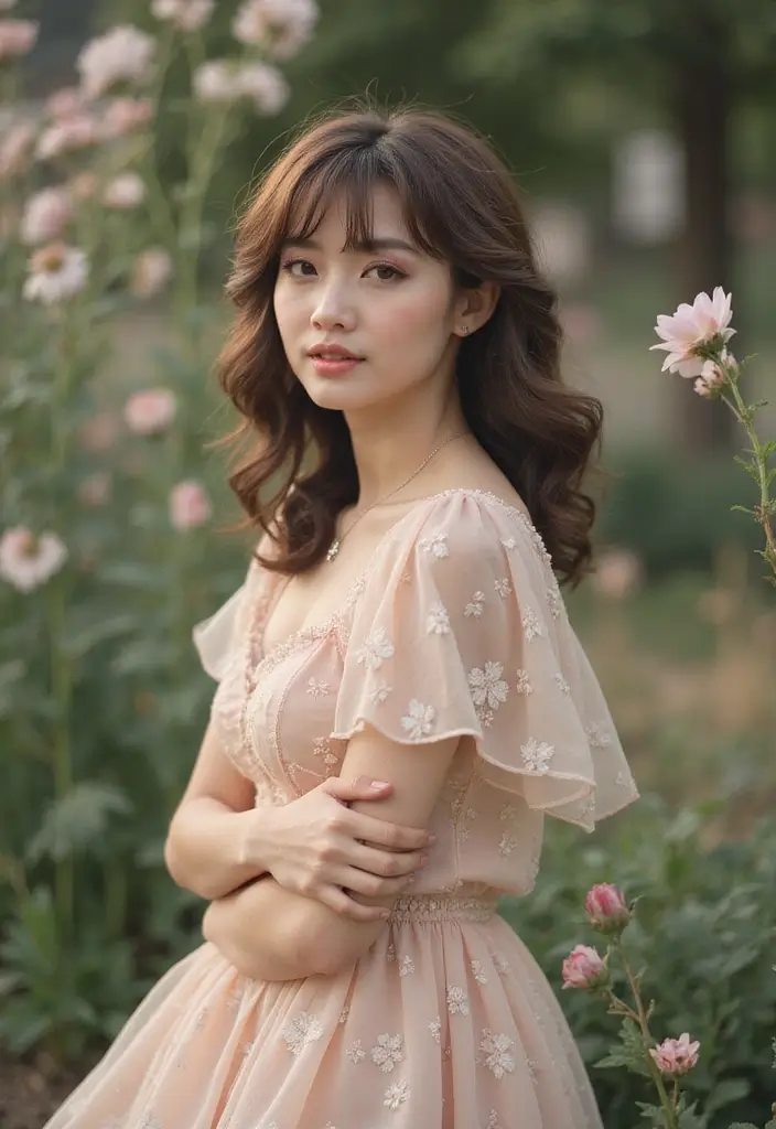 29 Hairstyles with Bangs That Frame Your Face Perfectly - 25. Vintage-Inspired Bangs with Curls