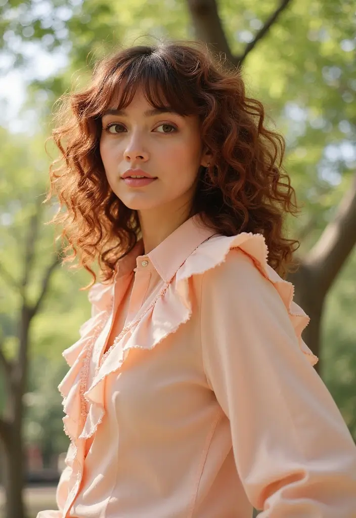 29 Hairstyles with Bangs That Frame Your Face Perfectly - 3. Blunt Bangs with Volume