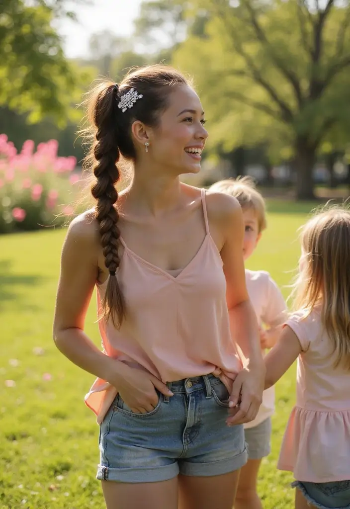 29 Must-Try Hairstyles with Clips for a Quick Glam - 3. Braided Side Ponytail