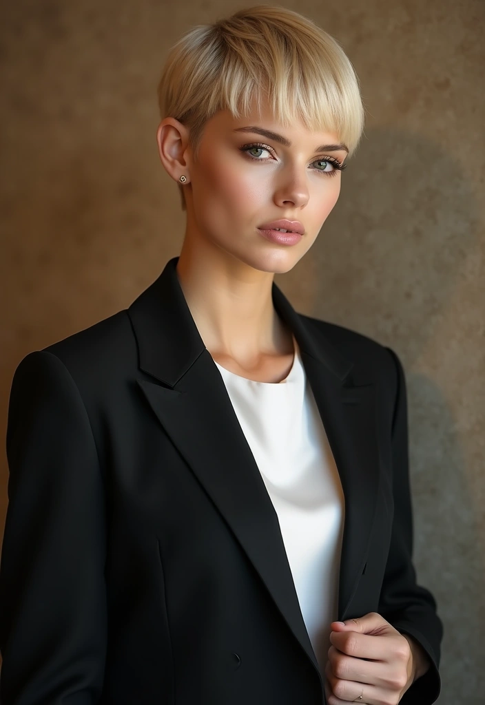 29 Pixie Haircut Styles That Are Bold and Beautiful - 1. Classic Blonde Pixie