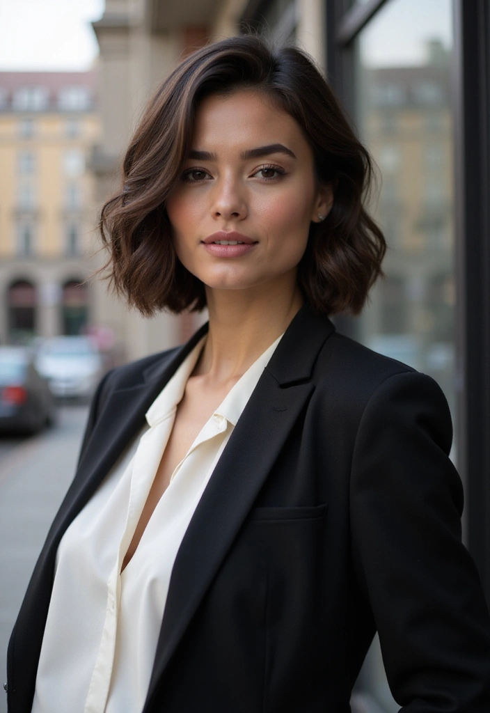 29 Shaggy Bob Haircuts to Refresh Your Look - 18. Sleek Shaggy Bob