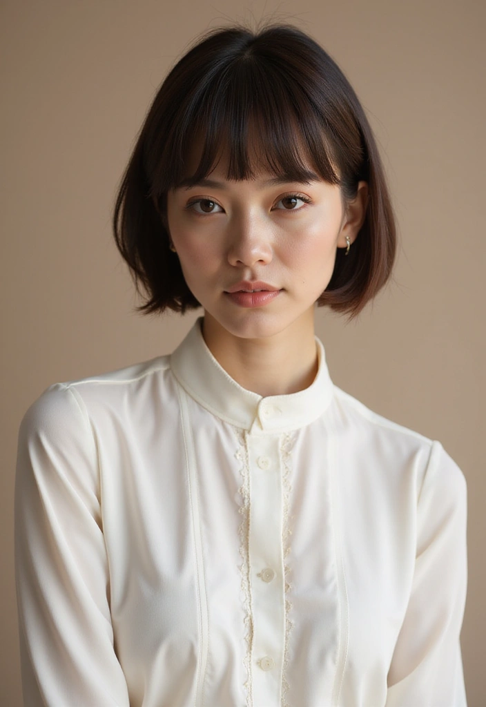 29 Sleek and Modern Straight Hairstyles for the Professional Setting - 1. Sleek Blunt Cut