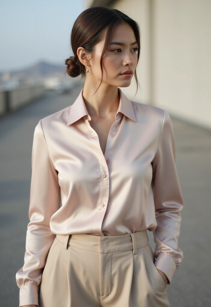 29 Sleek and Modern Straight Hairstyles for the Professional Setting - 18. Straight Hair with a Low Bun