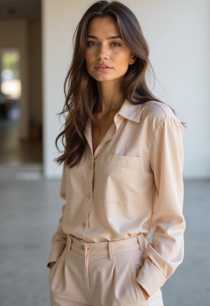 29 Sleek and Modern Straight Hairstyles for the Professional Setting - 19. Straight Hair with Subtle Waves
