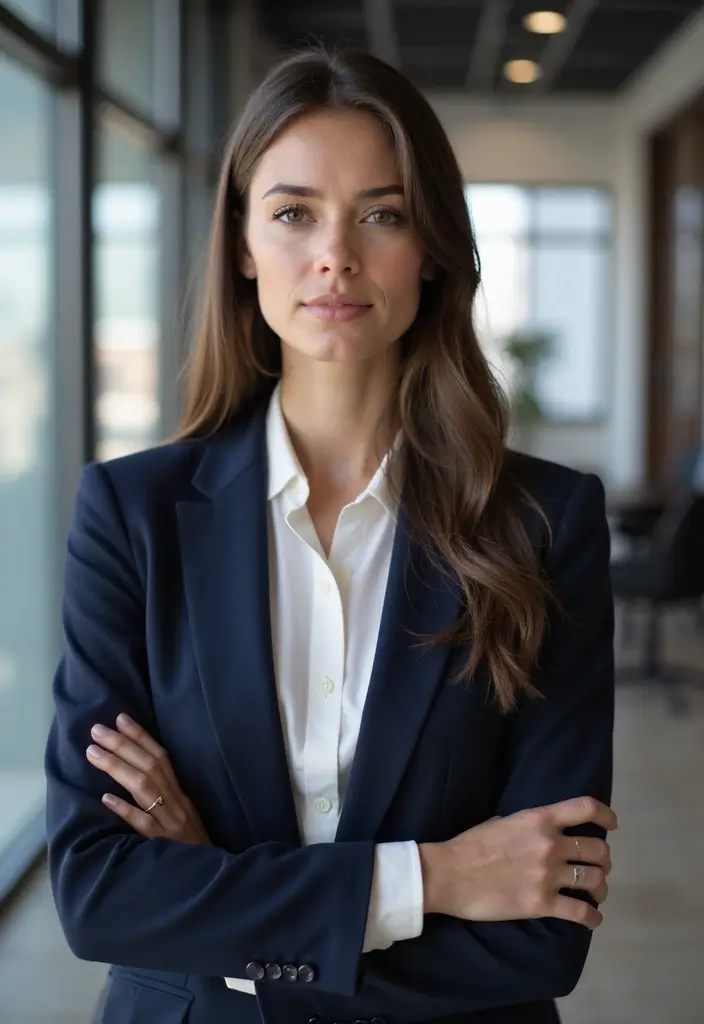 29 Sleek and Modern Straight Hairstyles for the Professional Setting - 29. Straight Hair with a Polished Finish