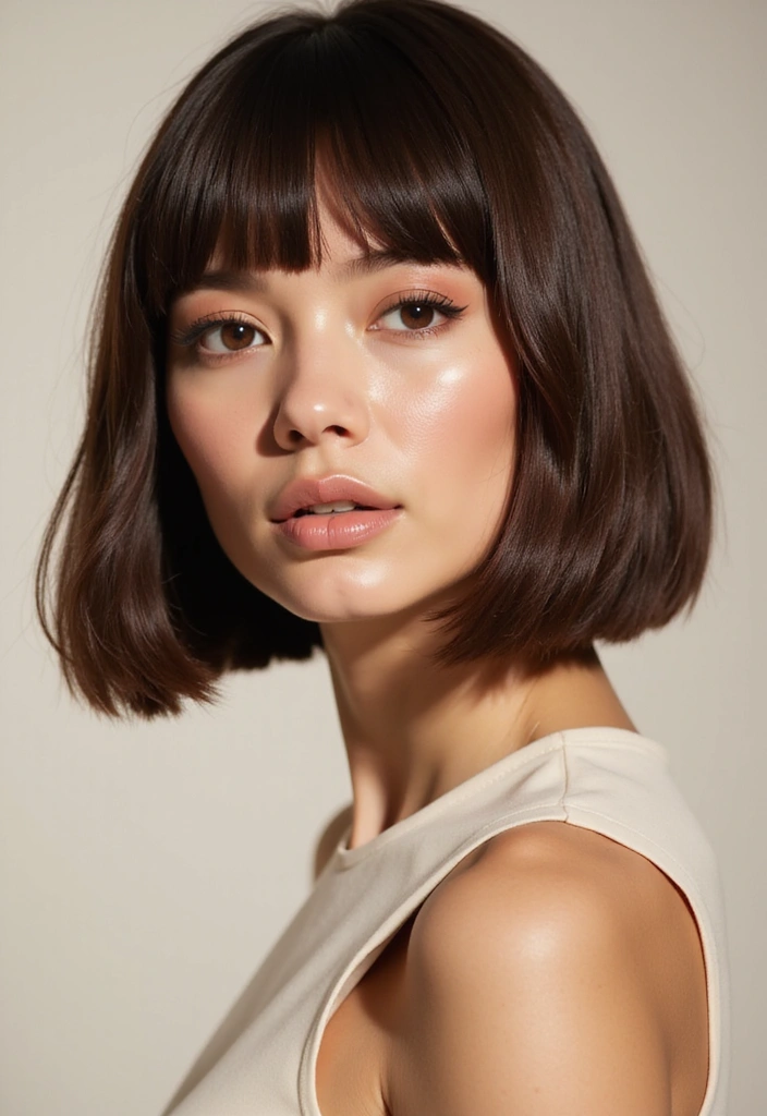 29 Sleek and Modern Straight Hairstyles for the Professional Setting - 5. Glossy Straight Bob