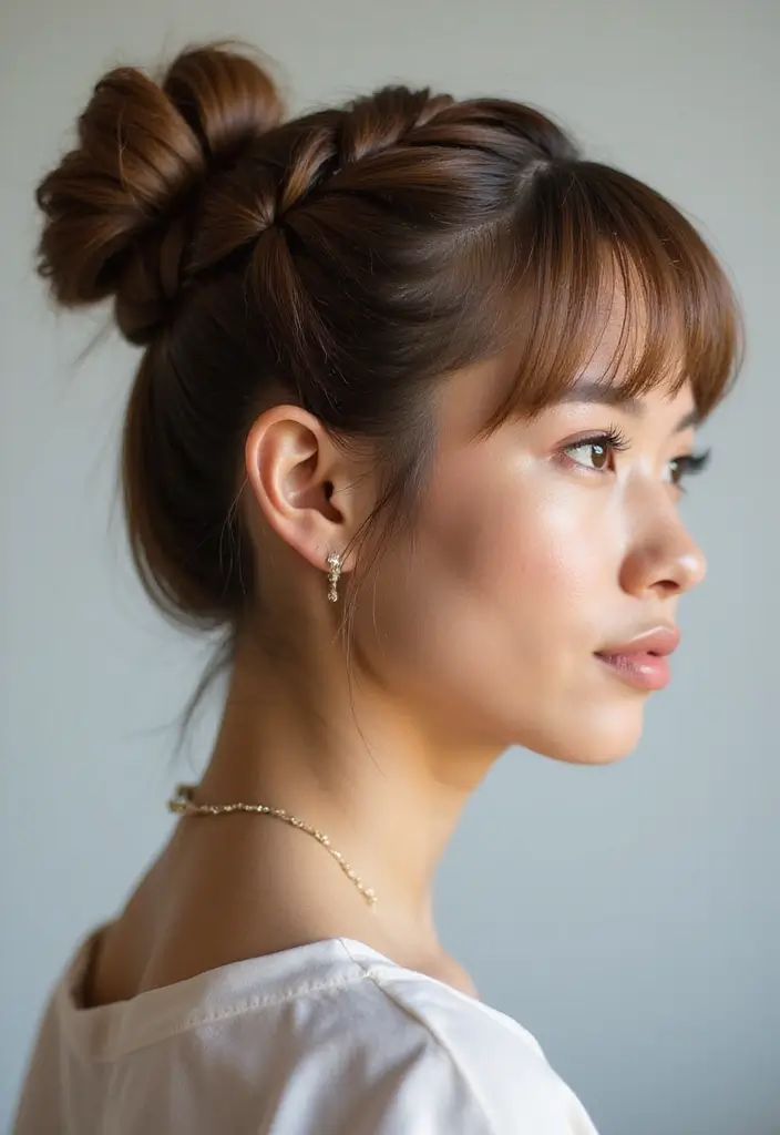 29 Sleek and Modern Straight Hairstyles for the Professional Setting - 9. Straight Hair with a Twist