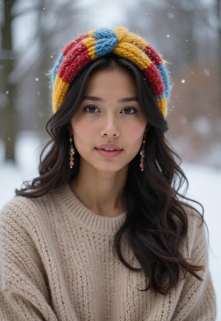 29 Winter Hairstyles for Short Hair That Keep You Warm - 19. Flipped Ends with a Warm Headband