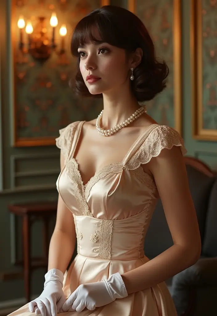 29 Wolf Cut with Curtain Bangs for a Bold Look - 12. Vintage Vibe with Retro Waves