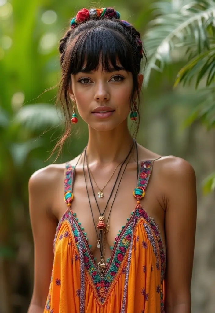 29 Wolf Cut with Curtain Bangs for a Bold Look - 15. Global Inspiration: Cultural Flair