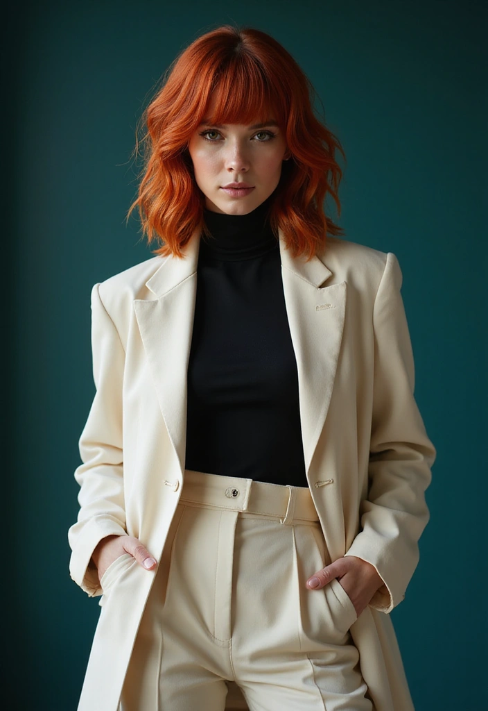 29 Wolf Cut with Curtain Bangs for a Bold Look - 2. Vibrant Colors to Stand Out