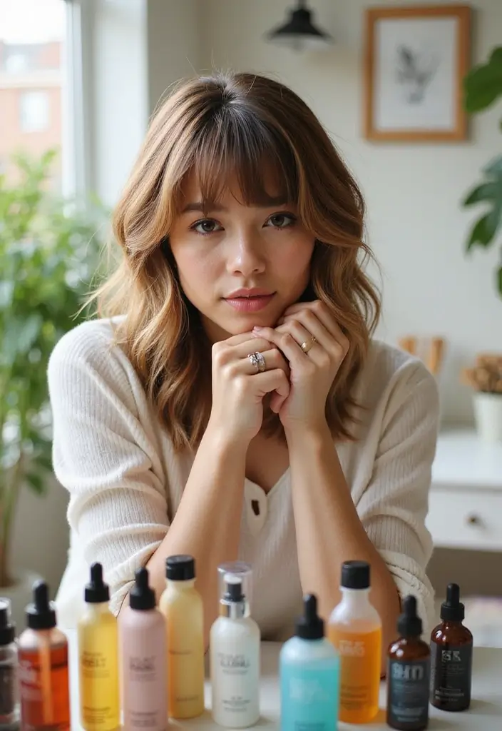 29 Wolf Cut with Curtain Bangs for a Bold Look - 25. Weekend Refresh Techniques