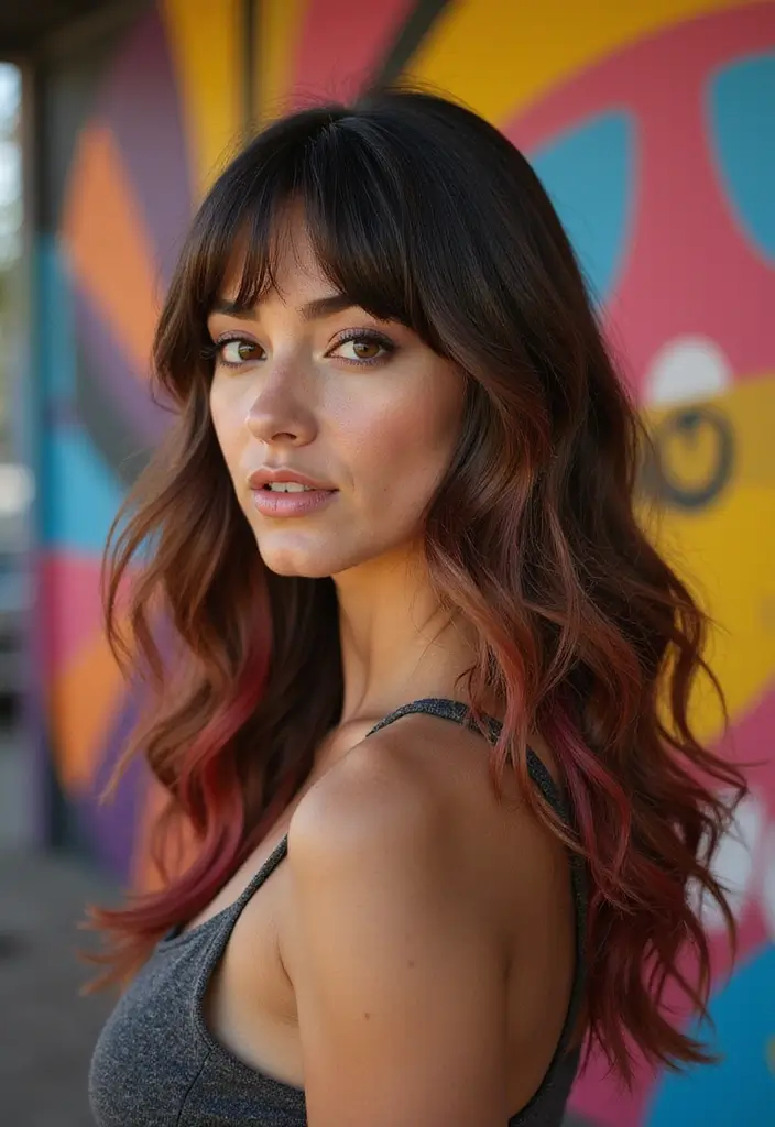 29 Wolf Cut with Curtain Bangs for a Bold Look - 29. Celebrating Your Unique Style