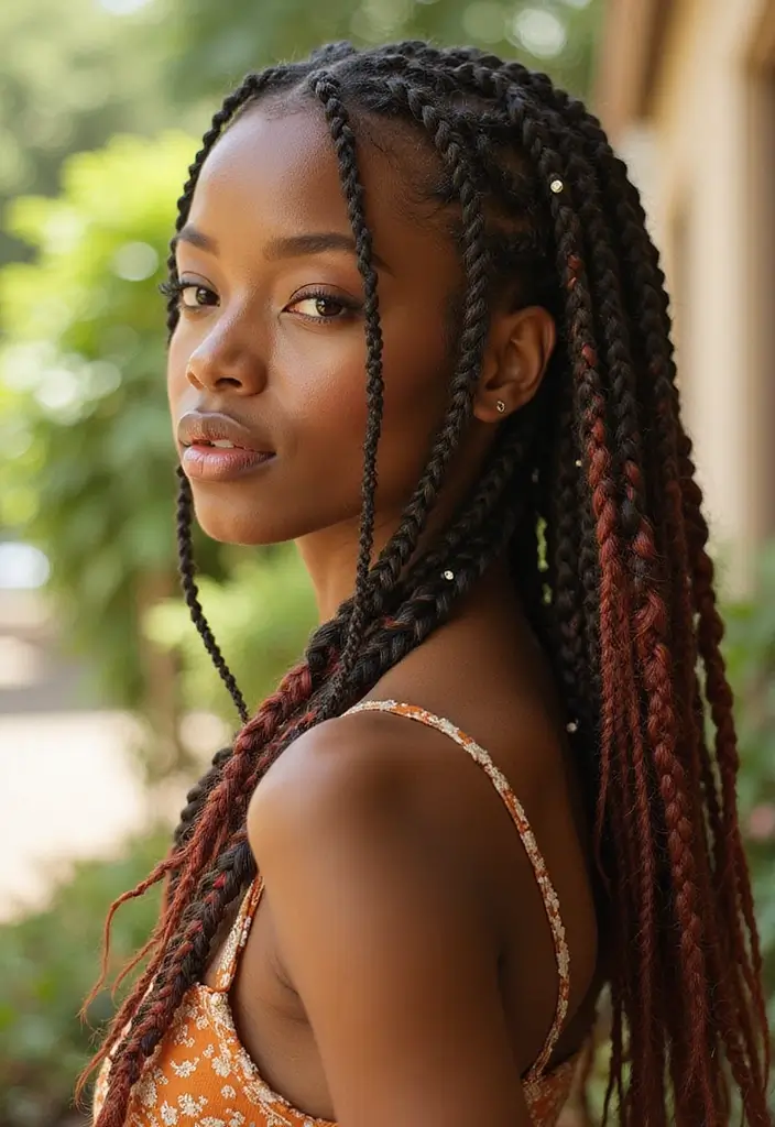 30 Braided Cornrow Hairstyles That Are Trending Now - 17. Multi-textured Braids
