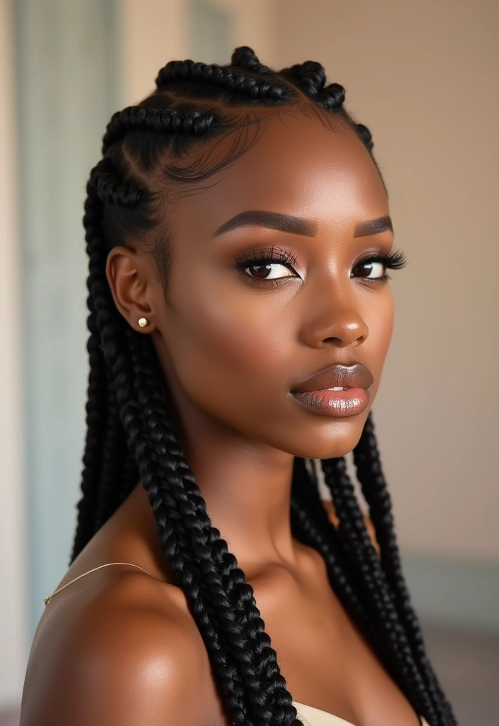 30 Braided Cornrow Hairstyles That Are Trending Now - 20. Side-Swept Cornrows