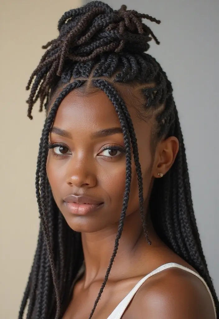30 Braided Cornrow Hairstyles That Are Trending Now - 24. Artistic Cornrow Designs