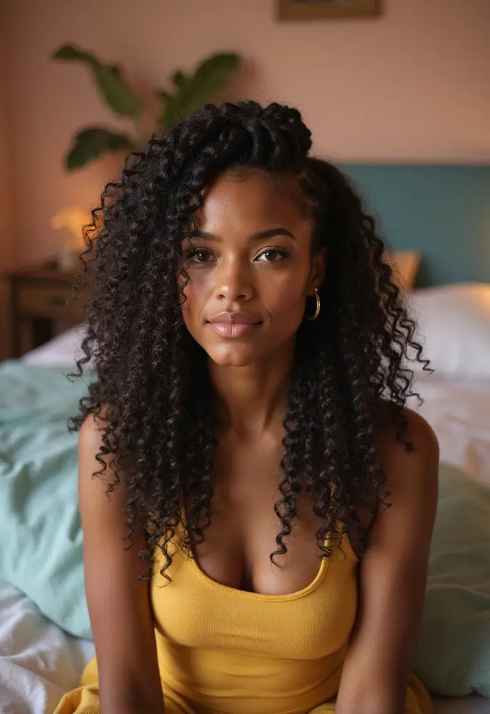 30 Braided Cornrow Hairstyles That Are Trending Now - 25. Cornrows with a Twist-Out