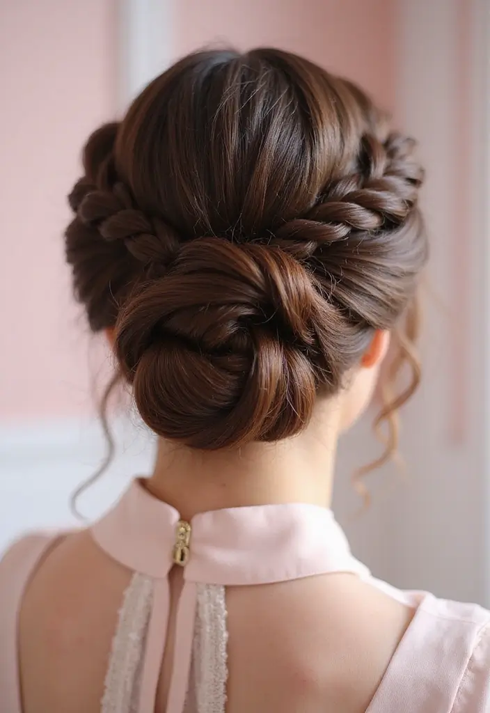 30 Braided Cornrow Hairstyles That Are Trending Now - 27. Elegant Braided Chignon