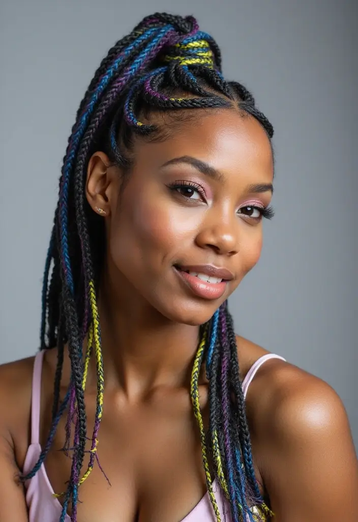 30 Braided Cornrow Hairstyles That Are Trending Now - 28. Striped Cornrow Styles