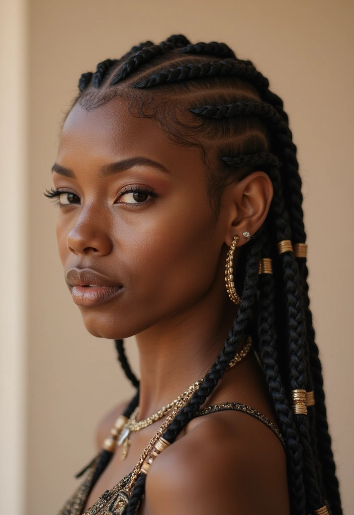 30 Braided Cornrow Hairstyles That Are Trending Now - 4. Tribal Cornrow Patterns