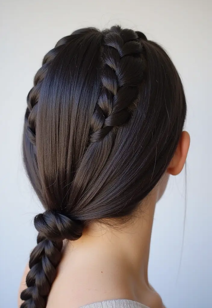 30 Braided Cornrow Hairstyles That Are Trending Now - 9. Cornrow Ponytail with a Twist