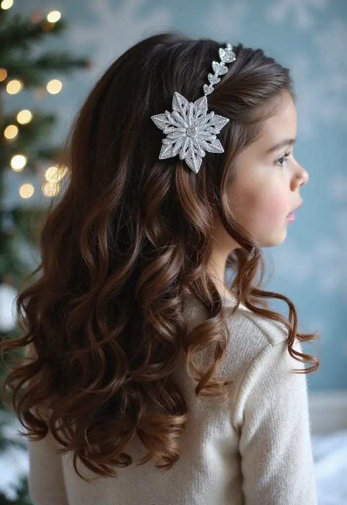 30 Curly Hair Christmas Hairstyles to Celebrate in Style - 12. Snowflake Curls