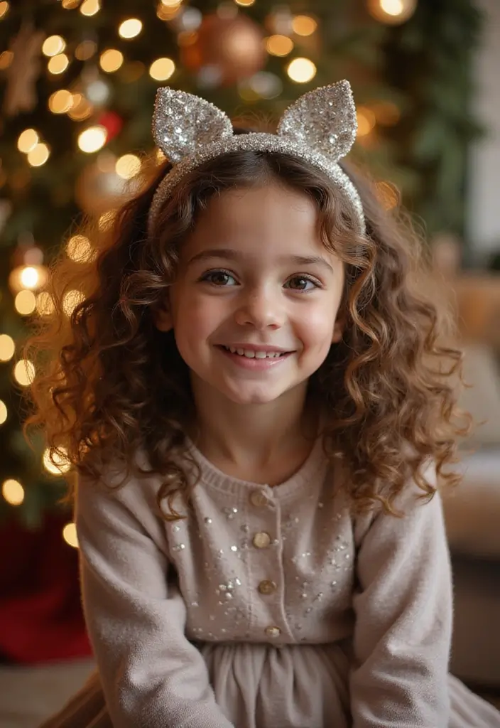 30 Curly Hair Christmas Hairstyles to Celebrate in Style - 7. Festive Headband Curls