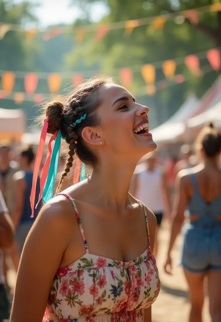 30 Effortless Hairstyles Down for Festivals - 17. Double Bun Hairstyle