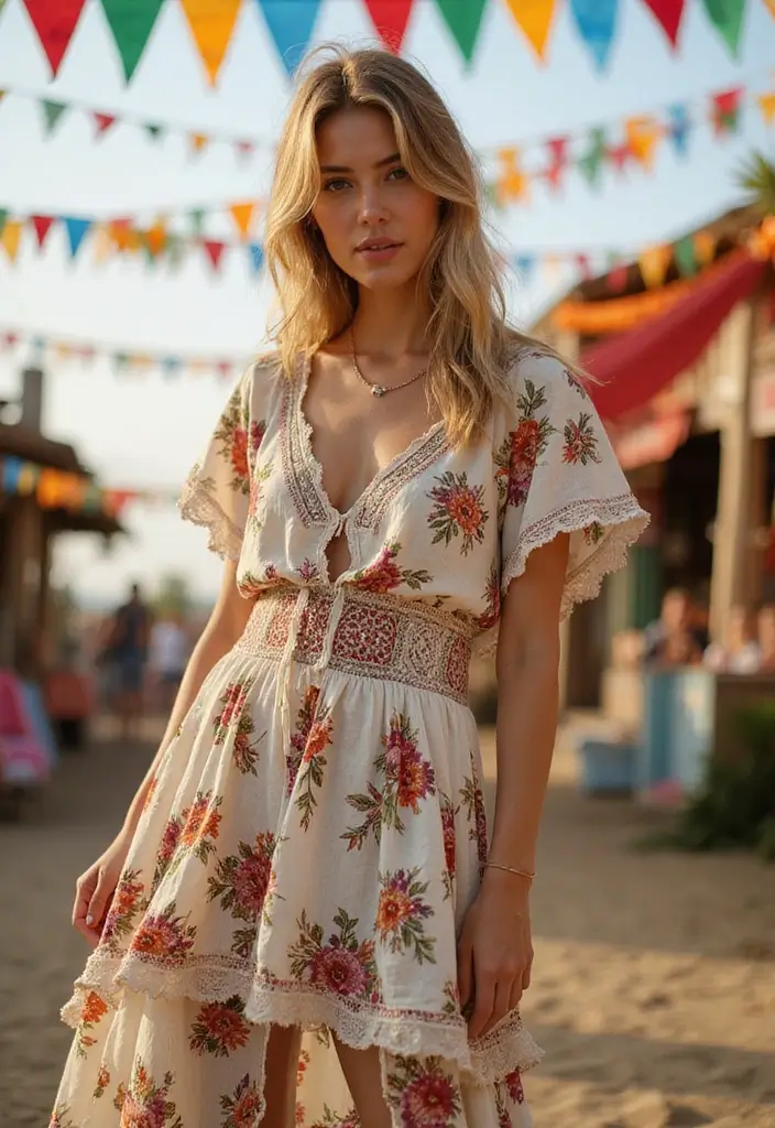 30 Effortless Hairstyles Down for Festivals - 28. Messy Knot with Strands