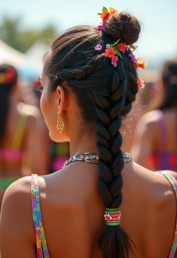 30 Effortless Hairstyles Down for Festivals - 29. Twisted Front Sections