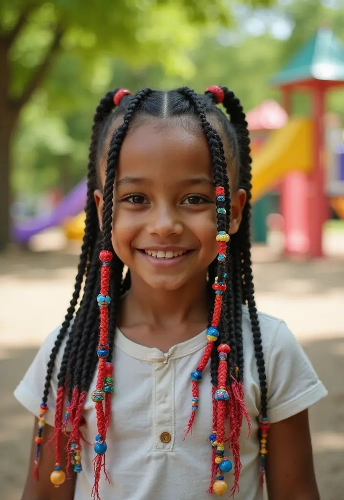 30 Fun Hairstyles for Kids That They’ll Love - 11. Box Braids