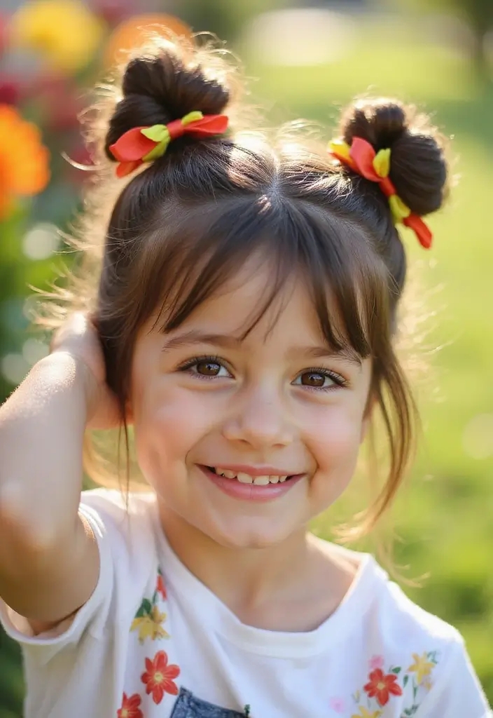 30 Fun Hairstyles for Kids That They’ll Love - 13. Knotted Updo