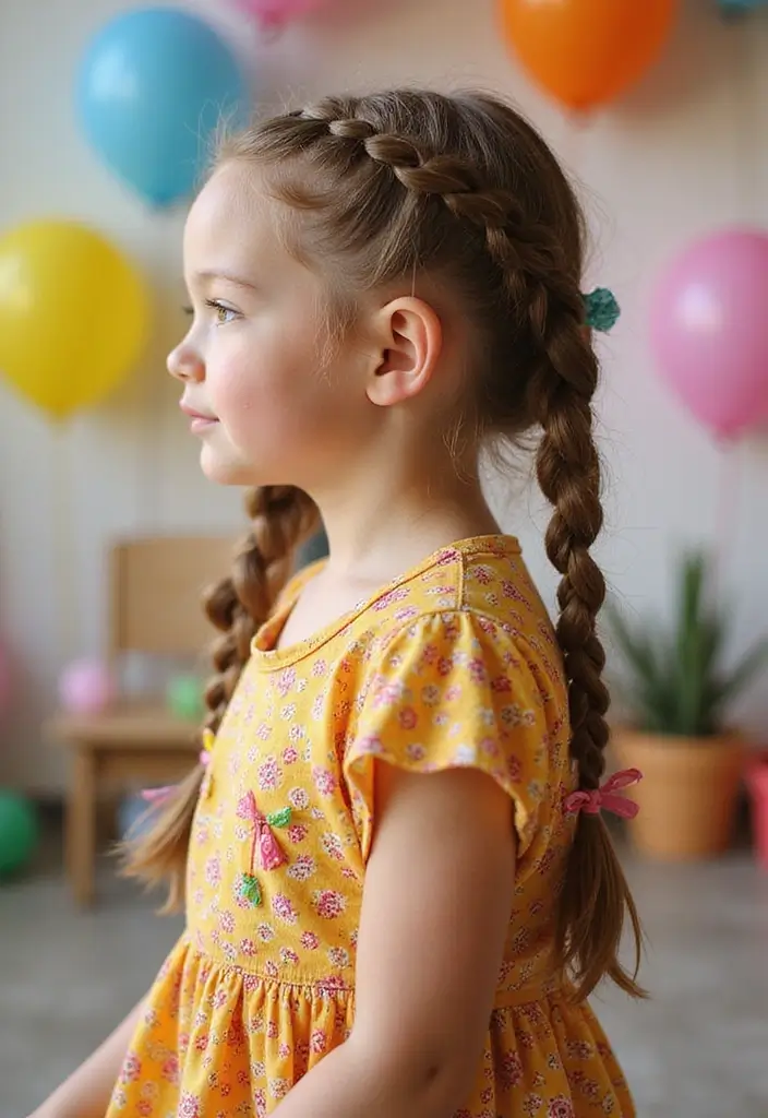 30 Fun Hairstyles for Kids That They’ll Love - 26. Side French Braid