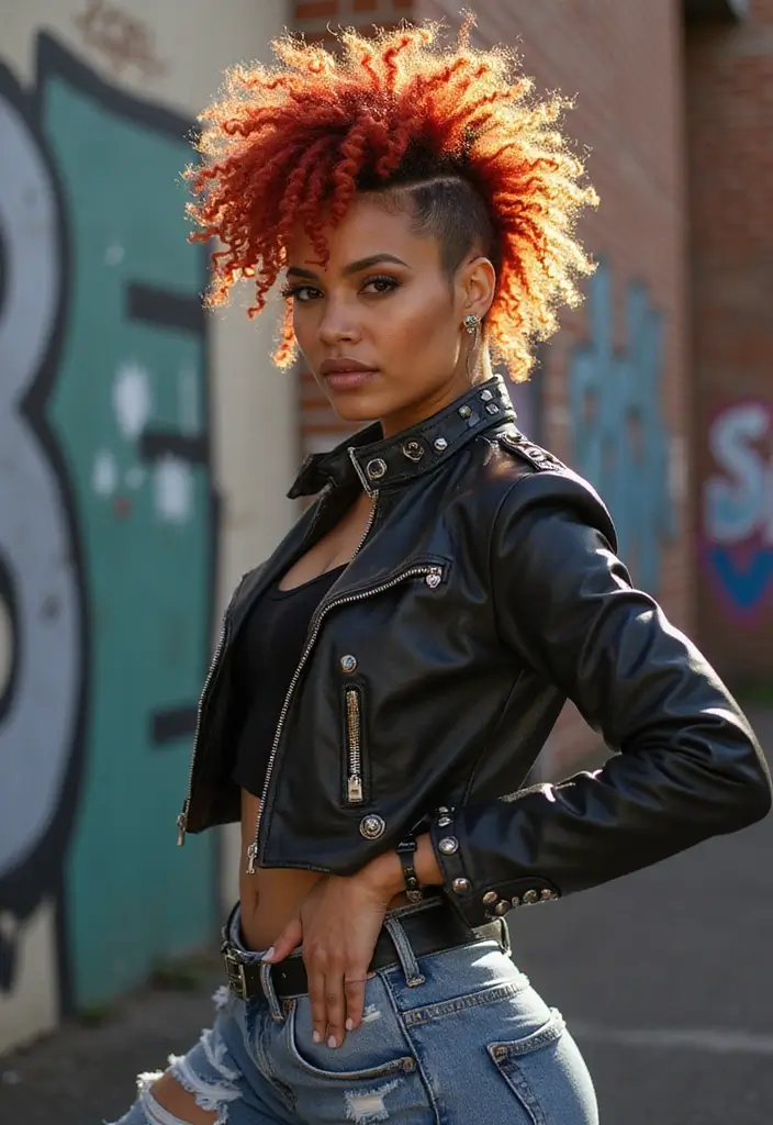 30 Hair Styles Curly Hairstyles That Shine - 17. Curly Mohawk