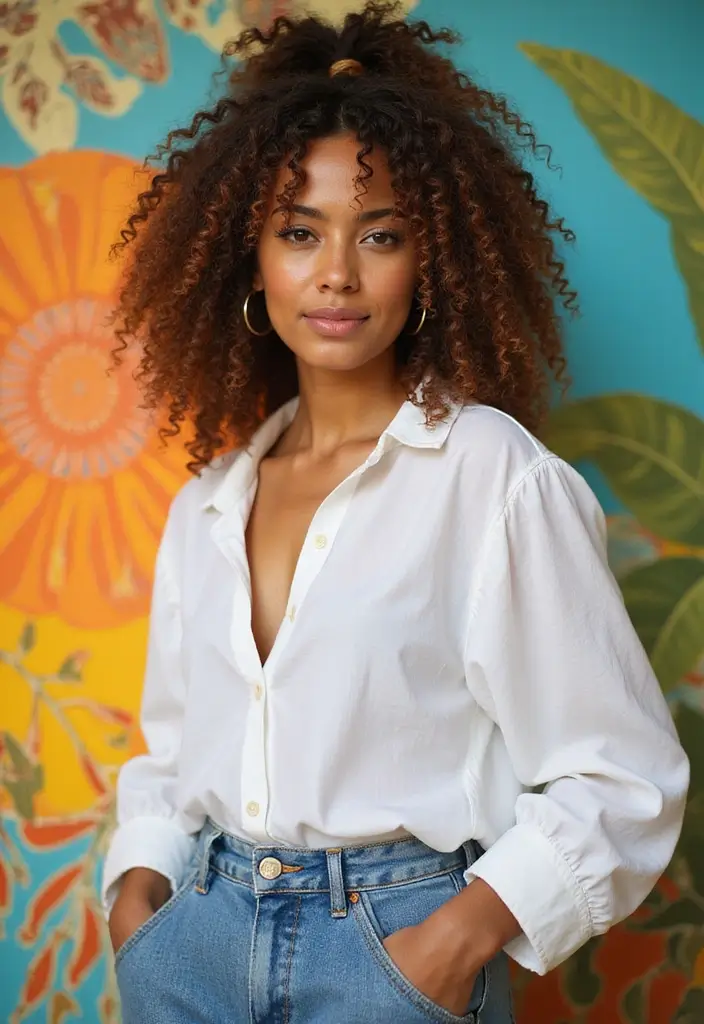 30 Hair Styles Curly Hairstyles That Shine - 8. Twisted Curly Ponytail