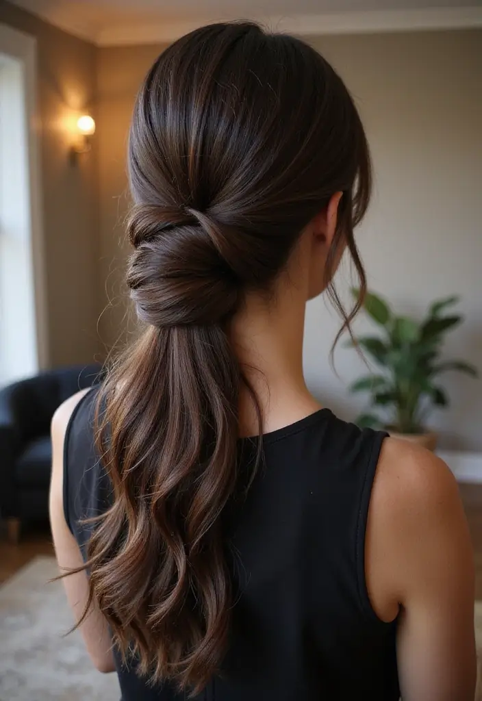 30 Hair Styles for Prom That Will Impress - 20. Elegant Twisted Ponytail