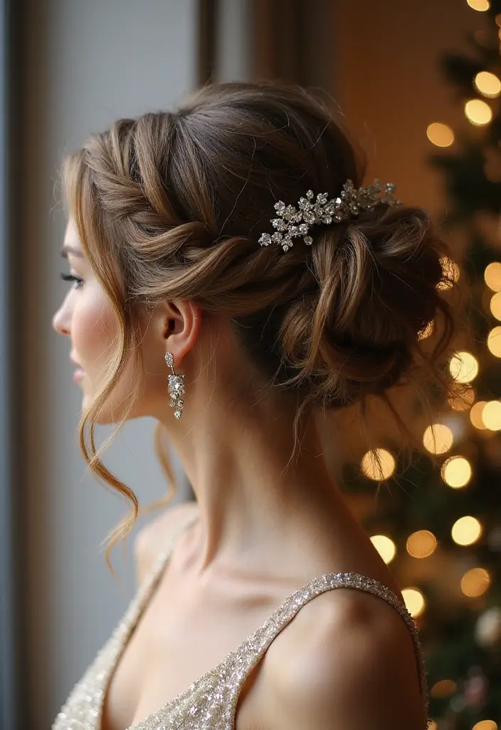 30 Hair Styles for Prom That Will Impress - 21. Glittery Updo