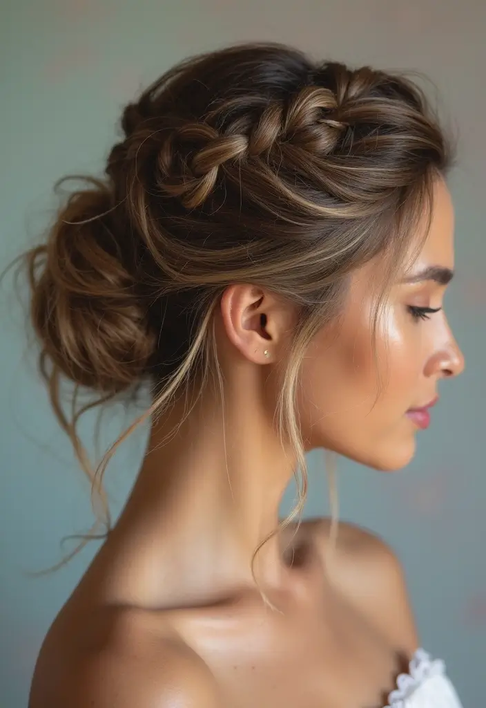 30 Hair Styles for Prom That Will Impress - 26. Criss-Crossed Updo