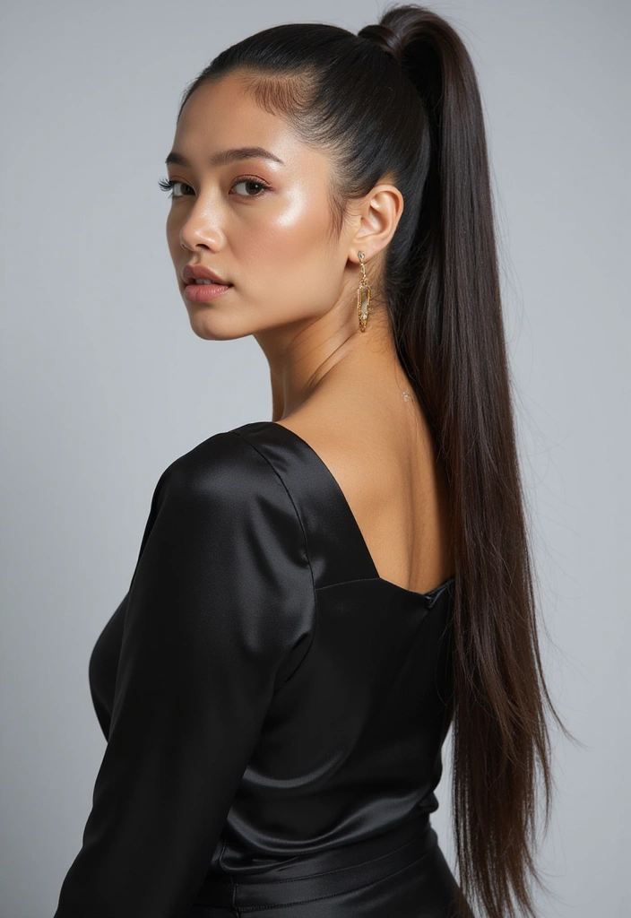 30 Hair Styles for Prom That Will Impress - 4. Sleek High Ponytail