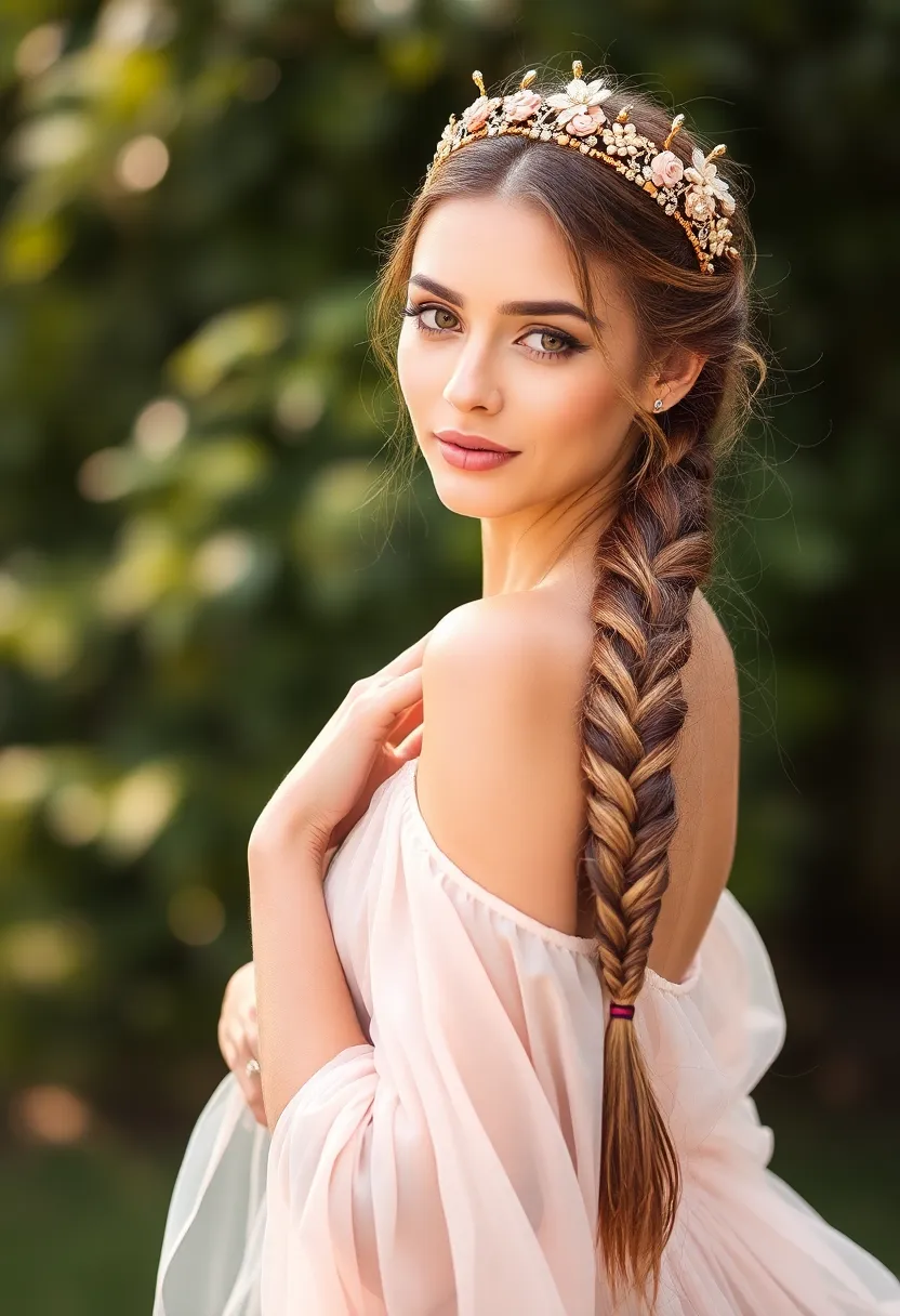 30 Hair Styles with Headbands That Add Flair - 25. Halo Braid with a Statement Headband