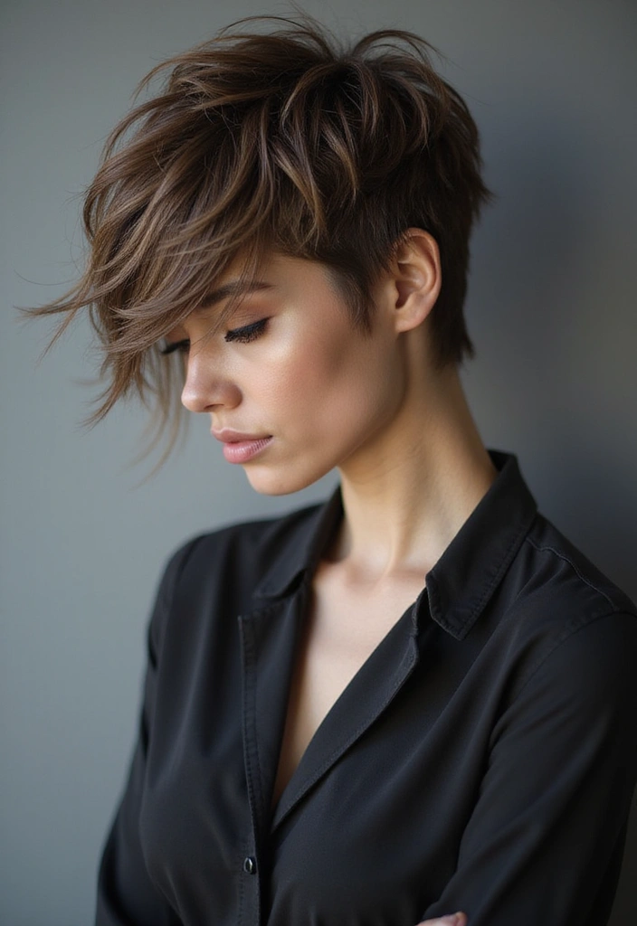 30 Haircut Inspo Short Styles for a Bold Change - 20. Edgy Layered Pixie