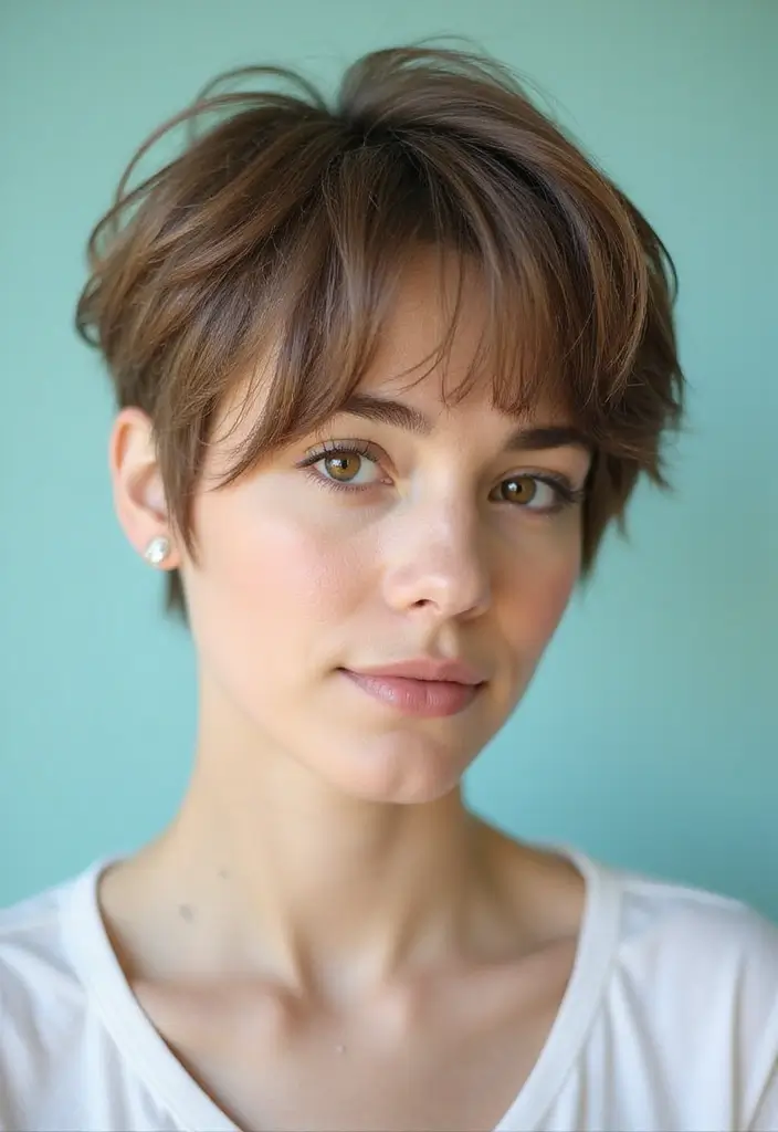 30 Haircut Inspo Short Styles for a Bold Change - 26. Layered Feminine Pixie