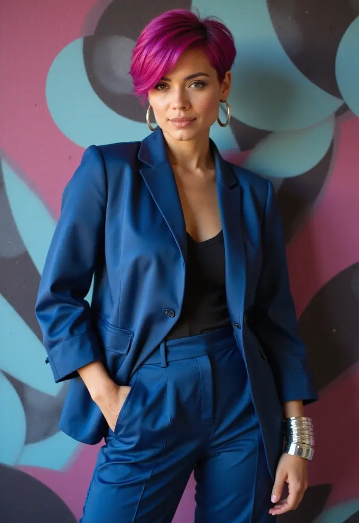 30 Haircut Inspo Short Styles for a Bold Change - 7. Bold Colored Pixie