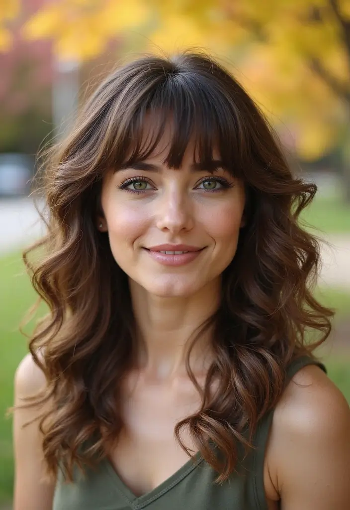 30 Haircut with Bangs That Suit Everyone - 5. Layered Bangs for All Face Shapes