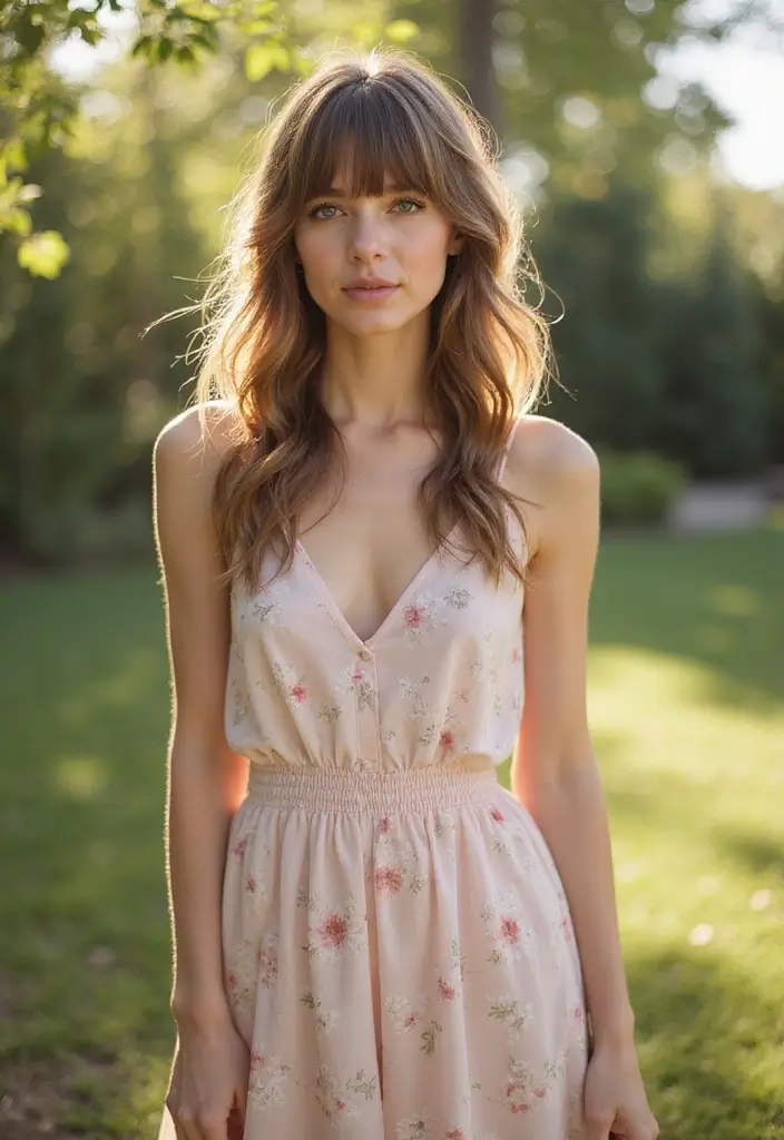 30 Haircut with Bangs That Suit Everyone - 9. Long Bangs for Versatility
